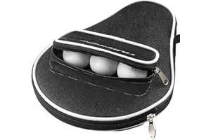 yuandan Pong Paddle Carry Bag with Ball Storage Pocket Table Tennis Racket Case Cover Waterproof Inner Liner Protection