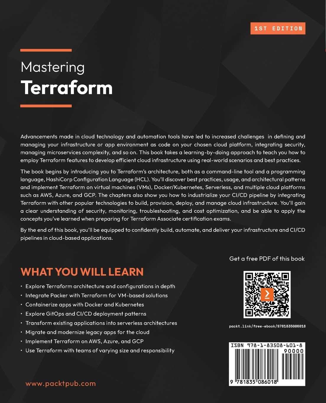 Mastering Terraform: A practical guide to building and deploying infrastructure on AWS, Azure, and GCP Mastering Terraform: A practical guide to building and deploying infrastructure on AWS, Azure, and GCP Paperback Kindle