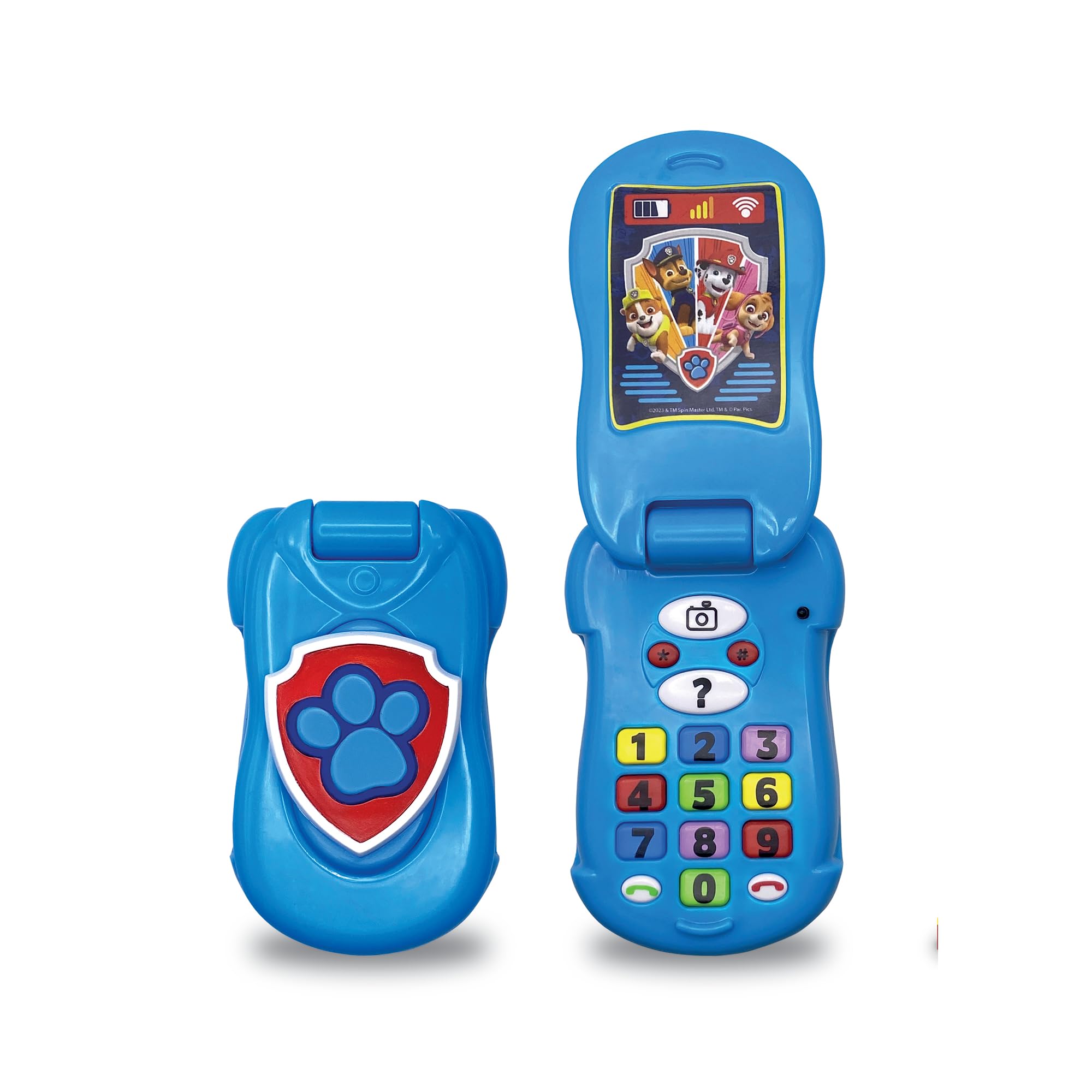 PAW PATROL - Flip-Up Phone - Interactive Learning and Child Development, Colour & Number Recognition, Communication, Memory, Listening, Language, Speech, Vocabulary, Coordination, 18+ Months
