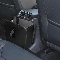 Poubelle De Voiture Suspendue 7L - Imperméable, Noire, Avec Sangles Réglables Pour Siège Auto
