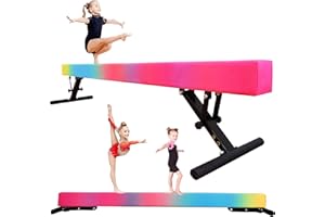 MARFULA Adjustable Balance Beam 8 ft Gymnastic Beam Adjustable Height for Kids and Teenage of All Gymnastic Levels, Gymnastic Training Beam Gymnastic Equipment for Athlete Home and Gym Club Use