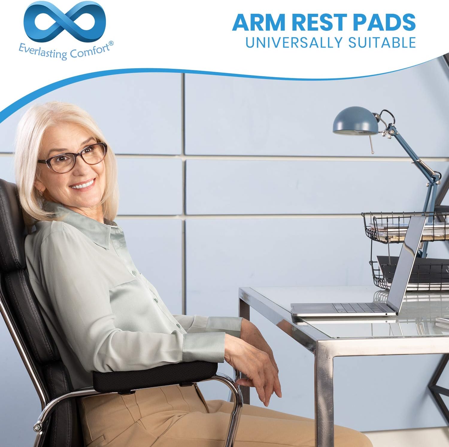 Everlasting Comfort Arm Rest Pillow - Office Chair Armrest Cover Pads for Desk Chair (Set of 2): Home & Kitchen