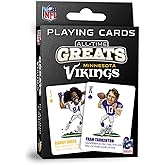Masterpieces NFL Minnesota Vikings Playing Cards, Officially Licensed All Time Greats Deck, Premium Team Collectible Game Night Poker Play, MN Vikings Gifts Fans and Collectors, Tailgate Entertainment