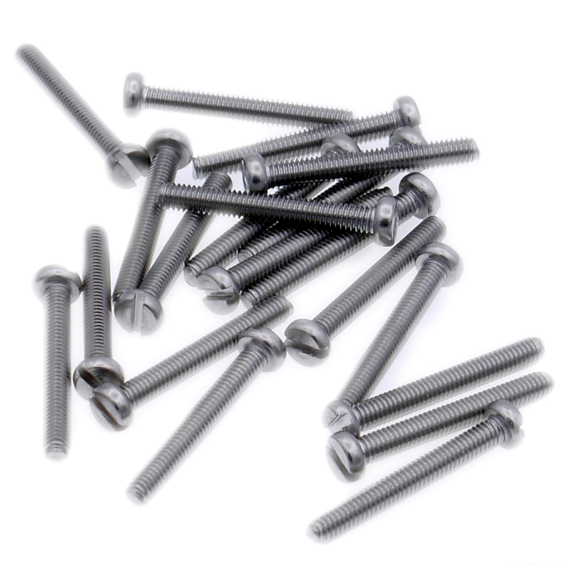 M6 (6mm x 8mm) Slot Cheese Machine Screw (Bolt) - Stainless Steel (A2) (Pack of 20)