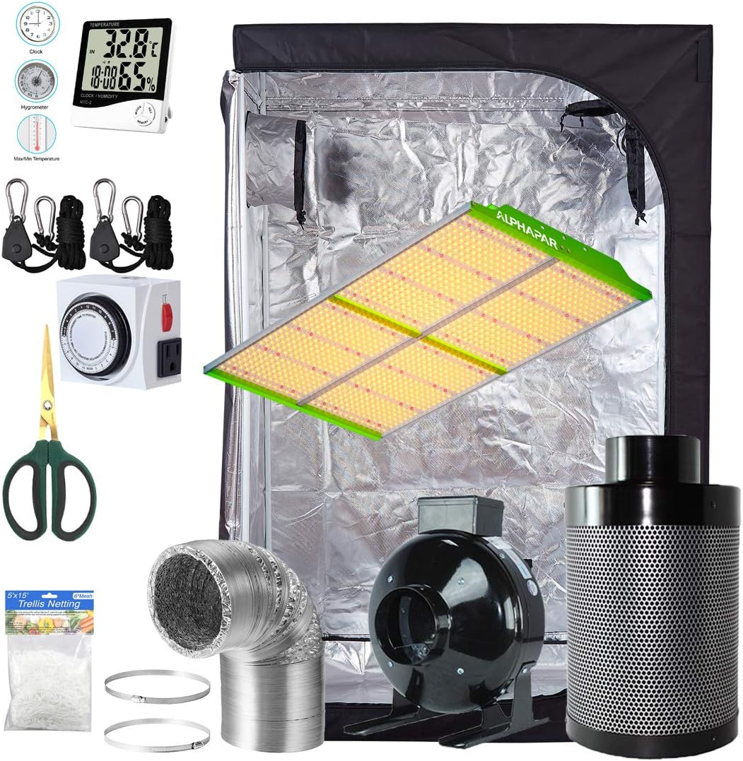 BloomGrow Alphapar LED Grow Tent Complete Kit 400W New