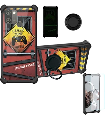 Cover per Vortex HD65 Plus Custodia Comaptibile con Vortex HD65 Plus Case Custodia [ con 9H HD Vetro Temperato] Protezione Cellulare Cover Supporto PC + Silicone YGF-MH