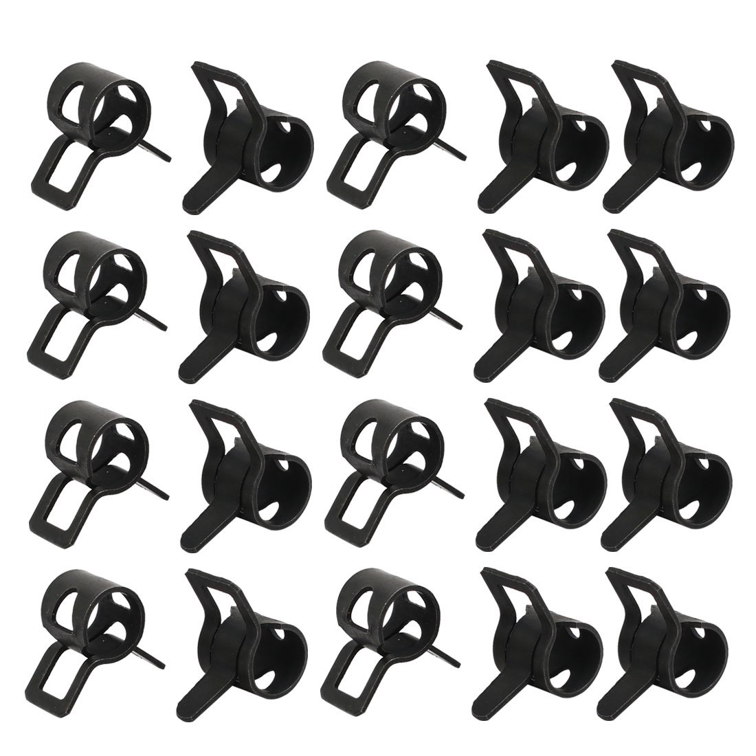 Sourcingmap 20 Pcs 7mm Spring Type Action Fuel Hose Pipe Low Pressure Air Tube Clip Clamp