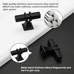 Lepatape 15 Pack Black Cabinet Knobs Black Knobs
