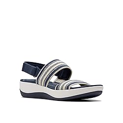 Clarks Women's Casual Sandal, Navy Multi, 7.5 Wide
