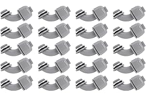 20PCS 3/4 Inch NPT 90 Degree Liquid Tight Conduit Connector, PVC Flexible Non Metallic Electrical Conduit Fittings