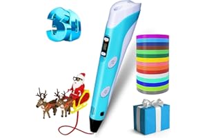 3D Pen for Kids,3D Doodler Pen Kit, Professional 3D Printing Drawing Pen with LED Display and USB Charging, Easy Safe Creativ