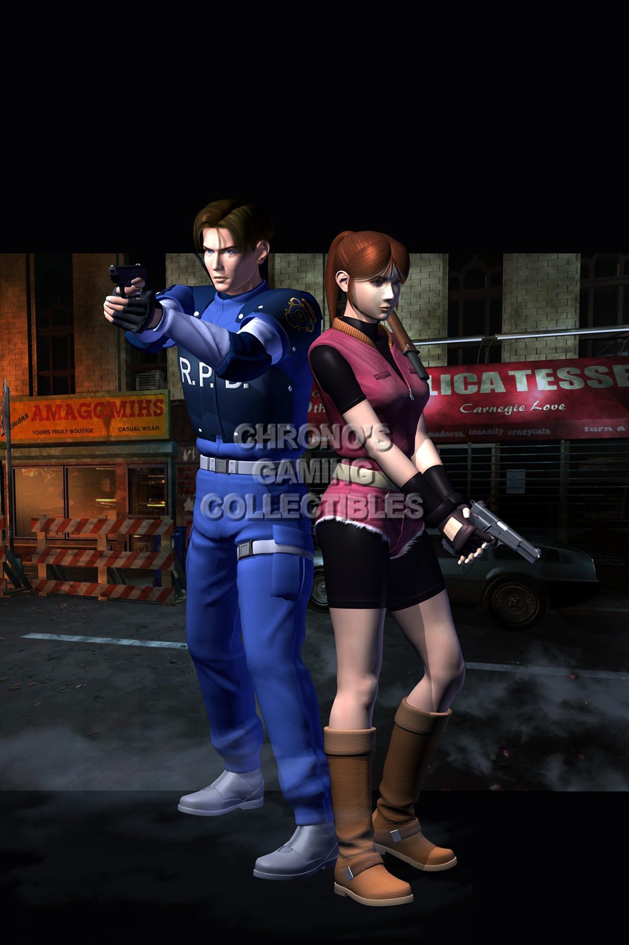 PrimePoster - Resident Evil 2 Leon and Claire Poster Glossy Finish Made in USA - YREE047 (16" x 24" (41cm x 61cm))