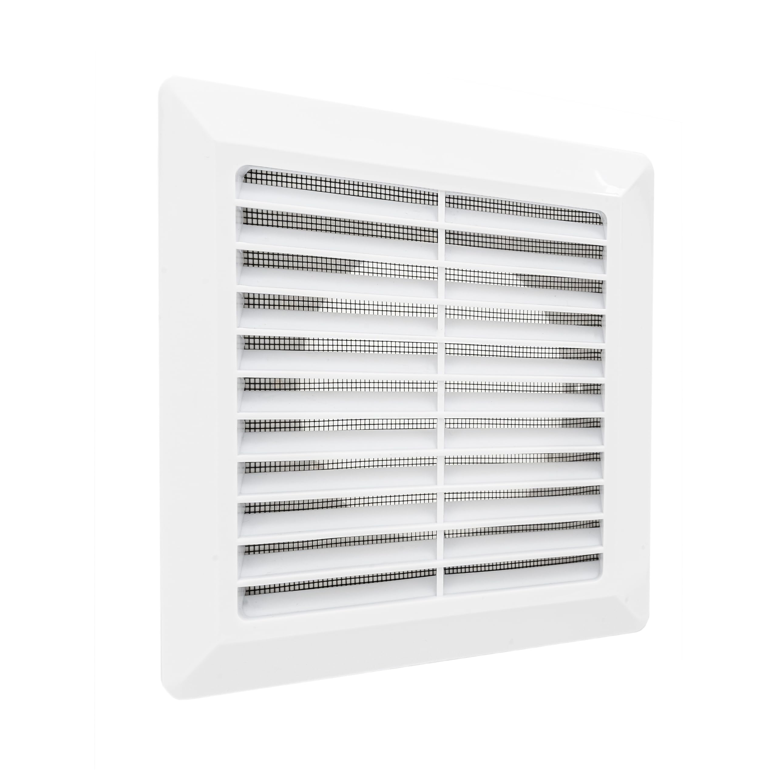 Ventilation Grille Cover Grille Insect Protection ABS Plastic Grille (Connection Ø100mm, White)