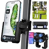 LEAPGOMAX Golf Cart Phone Holder Mount Magnetic with Vibration Dampener Anti Shake, Golf Cart Phone Caddy Compatible with iPhone/Galaxy/Google Pixel/Motorola Fit EZGO/Club Car/Yamaha/ICON/Zone