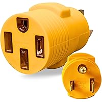 MECMO NEMA 6-50P to 14-50R EV Charger Adapter, 240V 50 Amp 3 Prong Welder Plug to 4 Prong EV Charging Connector, Portable Com