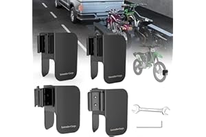 LEVENDOR 4 Pack E-Track Dirt Bike Wheel Chock Supports tire up to 6",Black,Heavy Duty 10 Gauge Steel E-Track Wheel Chock for Motorcycle,E-Track Wheel Chock for Trailer & Trucks & Garage,E-Track Accessories