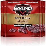 Jack Link's Beef Jerky, Original - Flavorful Meat Snack for Lunches, Ready to Eat Snacks - 7g of Protein, Made with Premium B