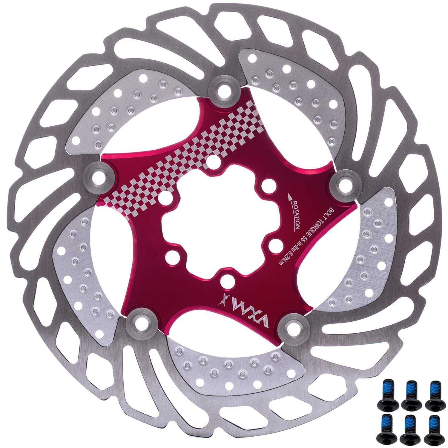 YBEKI Premium Floating Disc Brake Rotor (140/160/180/203mm) - 7075-T6 Aircraft Aluminum Core & Stainless Steel - 72° 6-Bolt Design for MTB/Road/BMX - Enhanced Heat Dissipation & 0.08mm Precision