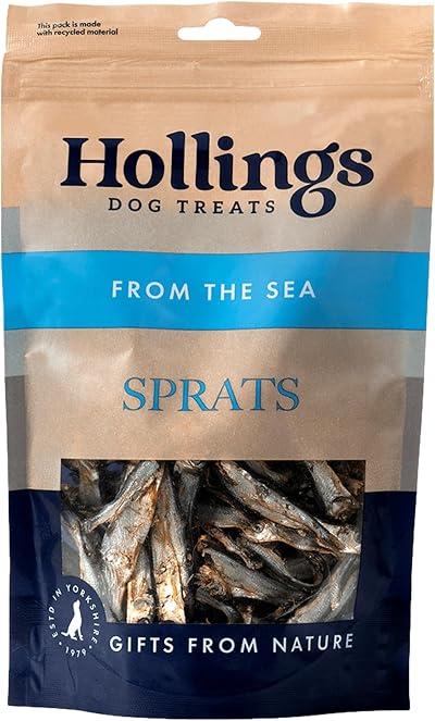 Hollings Sprats Dog Treats 400g 100% Natural Air Dried Grain Free Hypoallergenic
