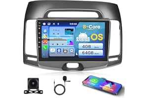 Inefala [8 Core 4+64GB] Android 15 Car Radio for Hyundai Elantra 2007-2010 with Wireless Carplay Android Auto, 9 Inch HD Touc