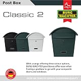 Burg-Wächter MB06G Classic 2 Wall Mounted Post Box Galvanised Steel 36x38x13cm view 6