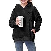 Century Star Girls Fuzzy Hoodies Kids Fleece Pullover Sweatshirt Cozy Casual Hoodie with Pockets 6-16 Years