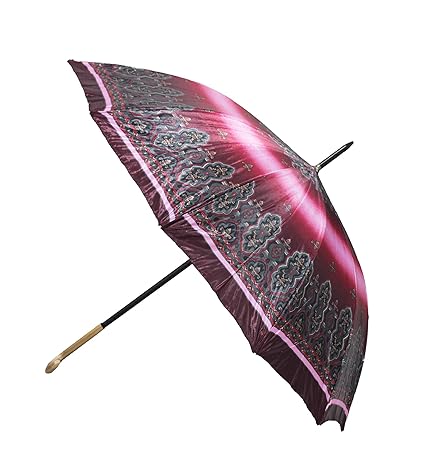 Adults Long Stick Umbrella for Rainy Season (Multicolor)