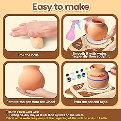 Skirfy Pottery Wheel for Kids Clay Sculpting Tools