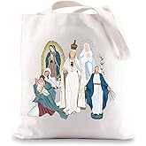JNIAP Blessed Virgin Mary Tote Bag Our Lady of Guadalupe Gifts Catholic Gifts Our Lady of Fatima Shoulder Bag Catholic Gift