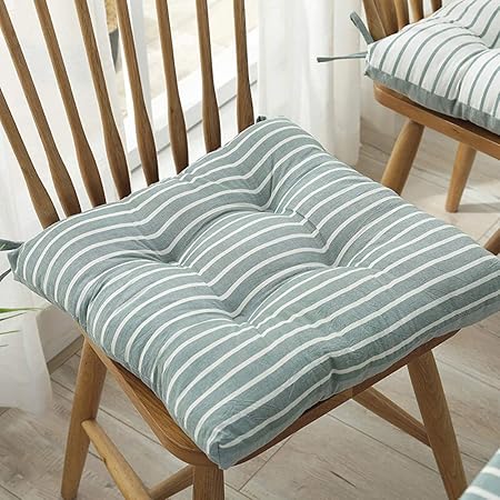 Yauuya Cushion Chair Seat Pads Chair Seat Cushion Pads For Dining Chair Seat Pad Dining Room Garden Kitchen Office Chair Cushions 40x40x5 Cm With Ties Pearl Cotton For Indoor And Outdoor Amazon Co Uk
