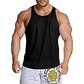 Agilelin Men's Workout Stringer Tank Tops Mesh Quick Dry Y-Back Tops Muscle Athletic Shirts for Gym