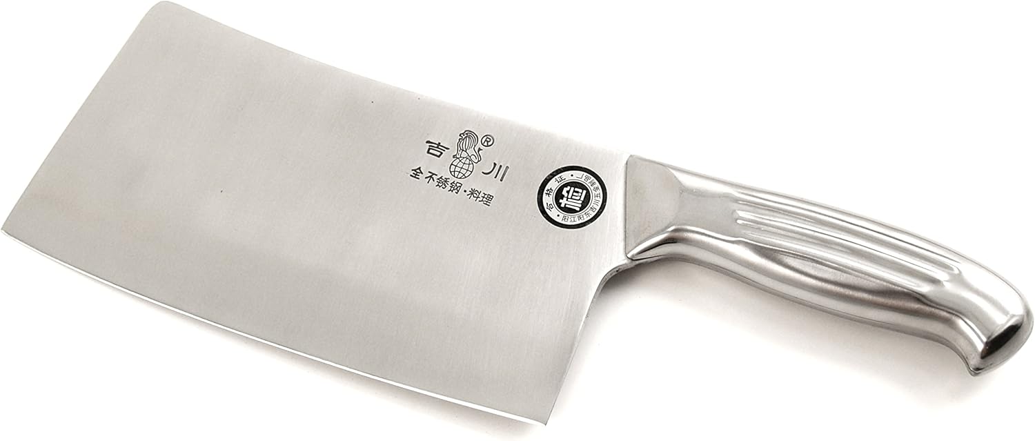 Authentic Chinese Cleaver Carbon & Polished Steel Kitchen