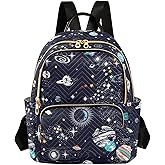 ZAZYXTJ Galaxy Backpack Purse for Women Quilted Mini Fashion Backpacks Lightweight Travel Casual Backpack