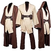 Horizoncos Men's Costume Robe Adult Male Tunic Costume Hooded Uniform Full Set Halloween Cosplay Cloak