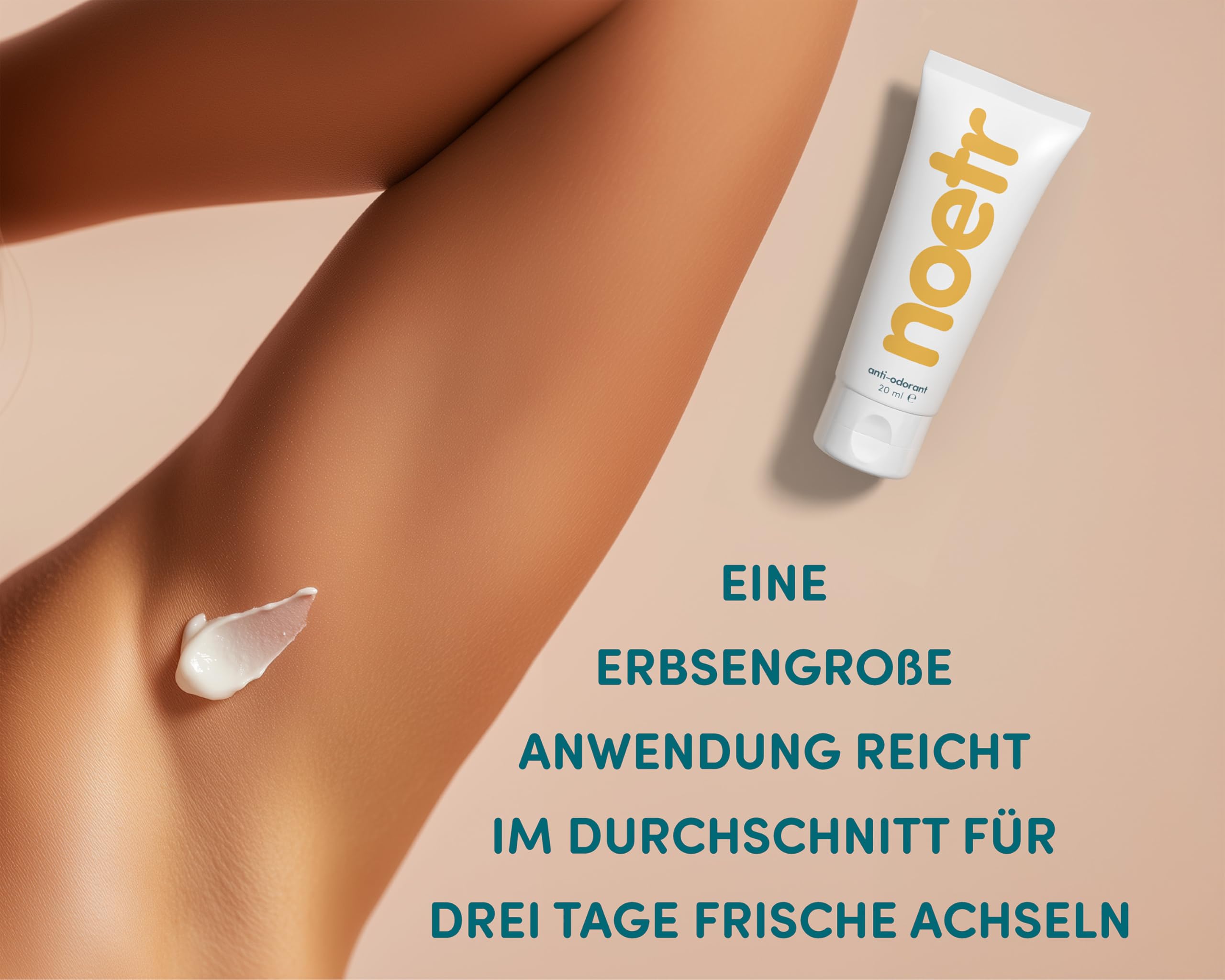 Noetr Deodorant - ohne Aluminium/Alkohol - gegen Schweißgeruch - 72h Schutz - reicht 6 Wochen (20 ml) - Unisex - Anti-Flecken-Formel 2