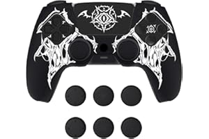 PlayVital Design for PS5 Controller Skin Cover Fit with Charging Station - Anti-Slip Silicone Controller Grip Case for PS5 wi