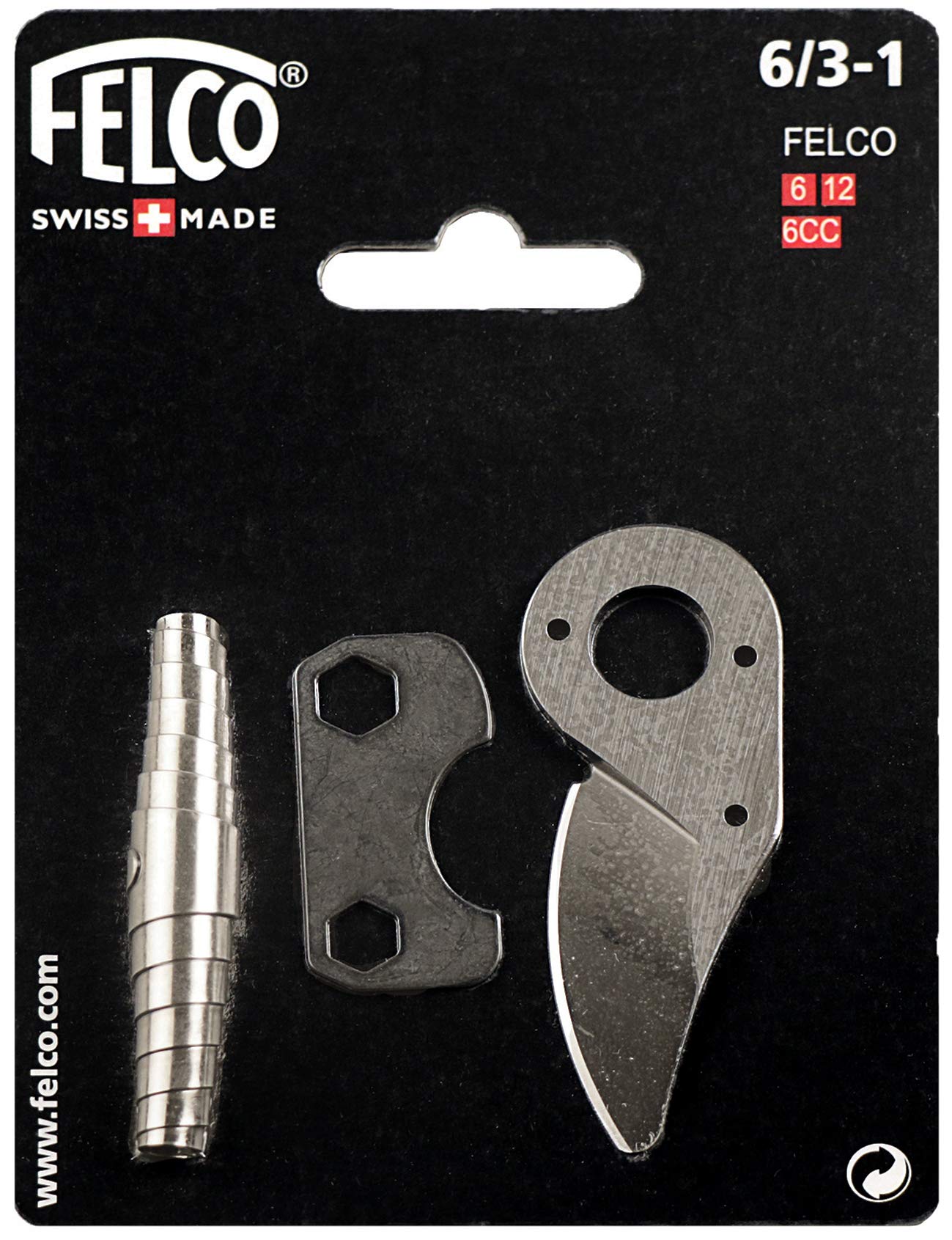 FELCO Number 6/3-1 Spare Parts Kit with Blade/Tool/Spring, Silver, 35x15x5 cm