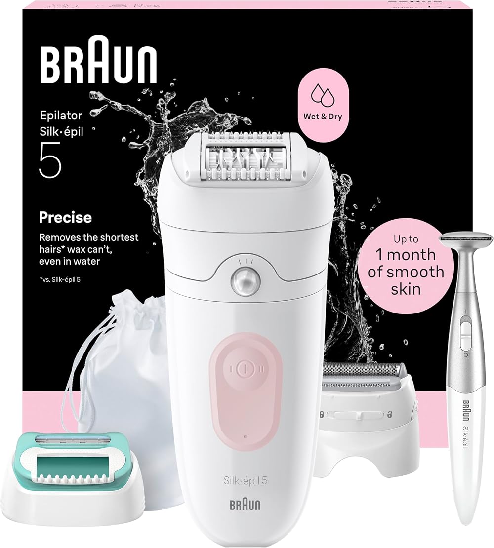 Braun Silk-épil 5 Epilator Wet Dry Cordless Hair Remover Flamingo Pink 5-251
