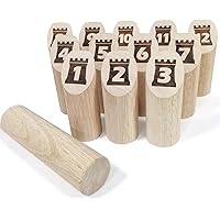 Numbers Tossing Game with Hardwood Pins Viking Throwing Games Outdoor Family Set