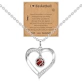 Xiacheng Gifts for Women Softball/Volleyball/Soccer/Basketball/Baseball/Football Necklace Birthday Christmas Valentine Graduation Anniversaries for Her 16+3 Inch