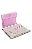 Muslim Prayer Rug and Beads with Elegant Slub