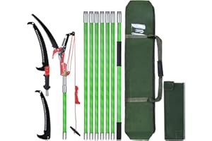 Scalebeard 26FT Pole Saws for Tree Trimming, Lightweight & Sturdy Tree Pruner with Thickened Saw Blade and Scissors for High Branches Trimming, Extendable Tree Trimmer for Pruning Palms and Shrubs