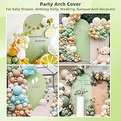HEMMOTOP Green Arch Cover, 7.2 ft Spandex Wedding