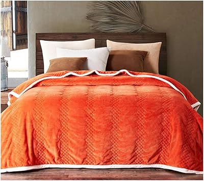 Decke Doppelschicht Polyester Winter Verdicken Schlafzimmer Bettdecke Wohnzimmer Freizeit Vier Jahreszeiten Verfugbar Wolldecke Farbe Orange Grosse 180 200cm Amazon De Kuche Haushalt