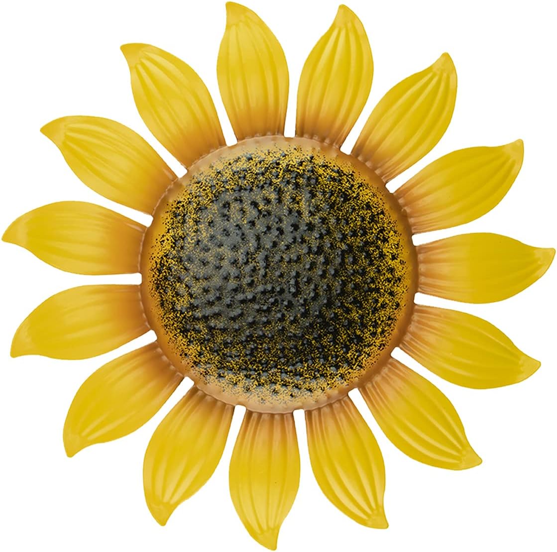 Plaques & Wall Art - CLEVER GARDEN Metal Sunflower Wall Décor 1 Pack, Hanging Plaque Outdoor and Indoor Home Decoration, Yellow