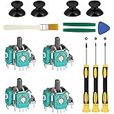 LxcshLjx Analog Joystick Repair Kit, 4 Pieces of Joystick Replacement Parts for Xbox One S/X Controller, Components to Fix Jo