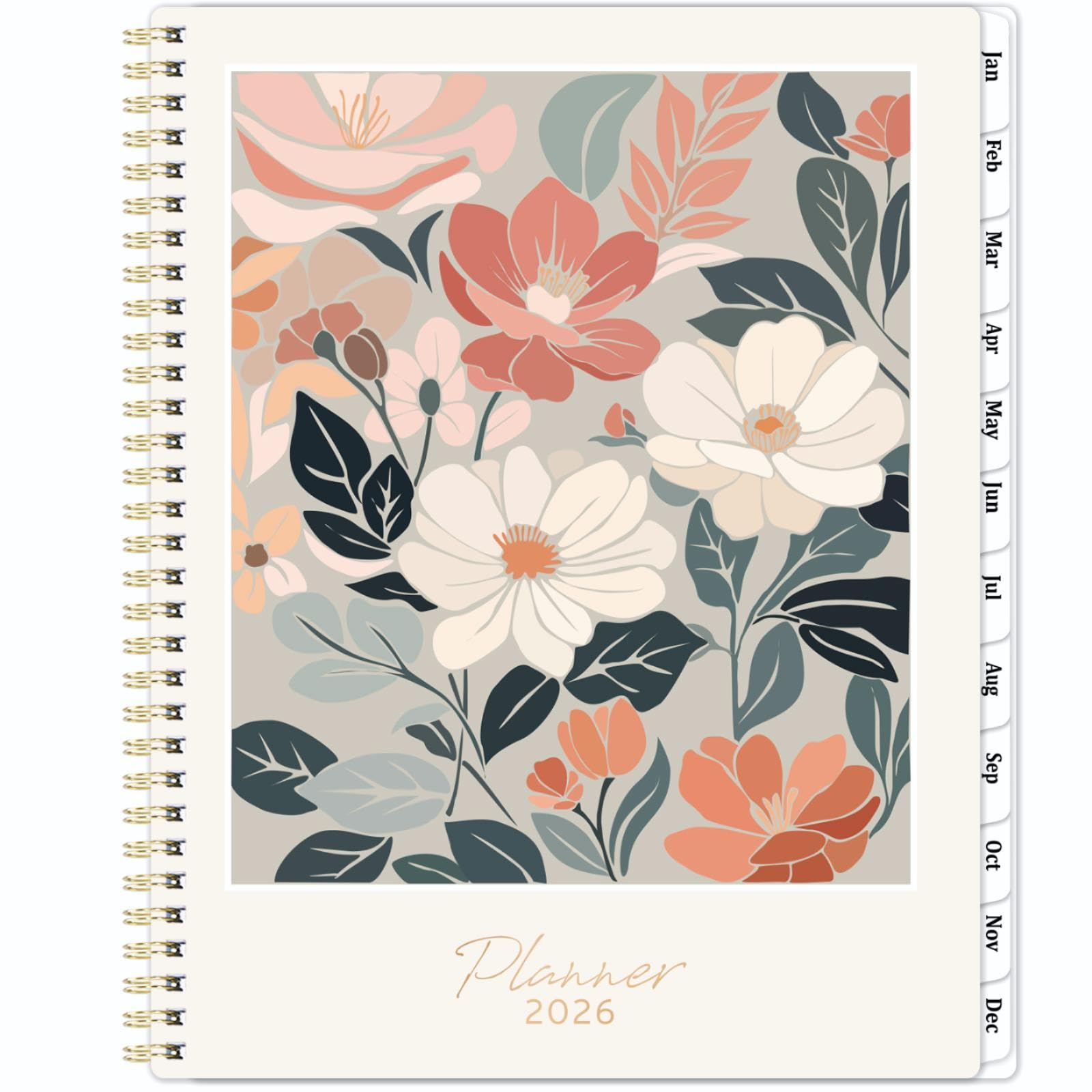 Photo 1 of 2026 Planner - Planner 2026, 2026 Planner Weekly and Monthly, Jan. 2026 - Dec. 2026, 8.5" x 11" Calendar Planner with 12 Monthly Tabs, Inner Pocket, Daily Organizer