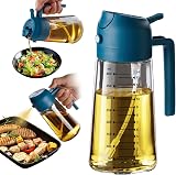 TrendPlain 16oz Olive Oil Spray Bottle Navy Dual Dispensing