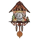 BESPORTBLE Wall Clock Retro Cuckoo Shaped Clock