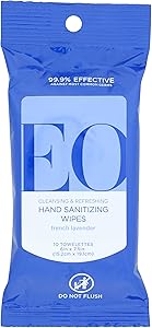 EO, Hand Sanitizer Wipe Lavender, 10 Count